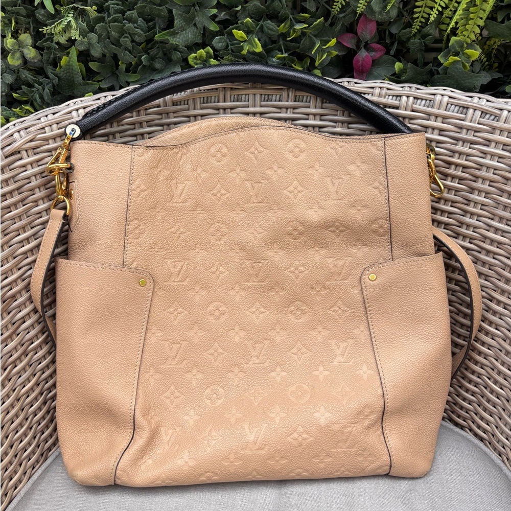 Authentic Louis Vuitton Bagatelle Empreinte beige Dune 2way discontinued hobo - Picture 4 of 15